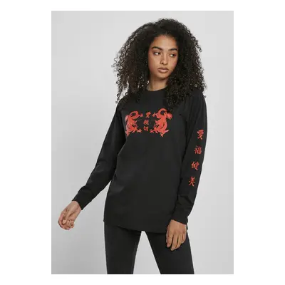 Mr. Tee Ladies Chinese Letters Longsleeve black