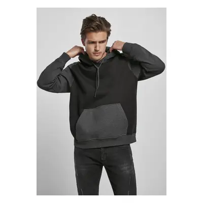 Urban Classics 2-Tone Fake Raglan Hoody black/charcoal