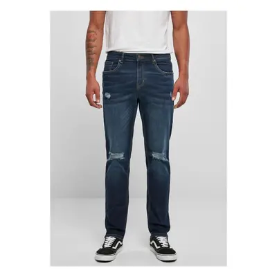 Urban Classics Distressed Strech Denim Pants darkblue destroyed washed