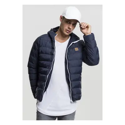 Férfi kabát Urban Classics Basic Bubble Jacket nvy/wht/nvy