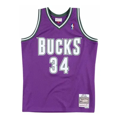 Mitchell & Ness Milwaukee Bucks #34 Ray Allen Swingman Jersey purple (SMJYAC18014)