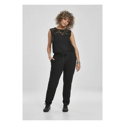 Urban Classics Ladies Lace Block Jumpsuit black