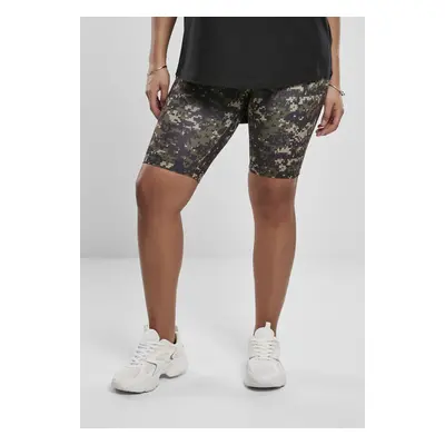 Urban Classics Ladies High Waist Camo Tech Cycle Shorts wood digital camo