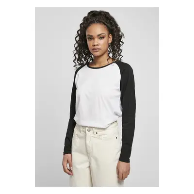 Urban Classics Ladies Contrast Raglan Longsleeve white/black