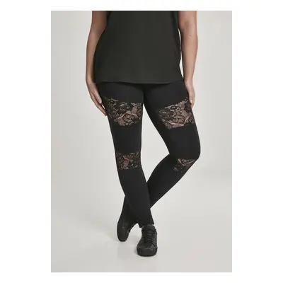 Urban Classics Ladies Laces Inset Leggings black