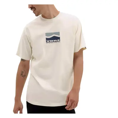 Férfi Pólo Vans CENTER SIDESTRIPE SS TEE ANTIQUE WHITE