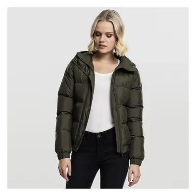 Urban Classics Ladies Hooded Puffer Jacket darkolive