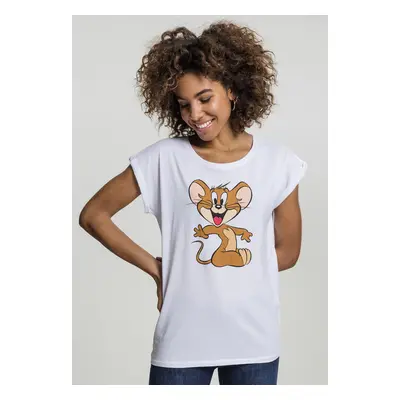 Mr. Tee Ladies Tom & Jerry Mouse Tee white