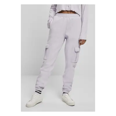 Urban Classics Ladies High Waits Cargo Sweat Pants softlilac