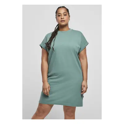 Urban Classics Ladies Organic Cotton Cut On Sleeve Tee Dress paleleaf