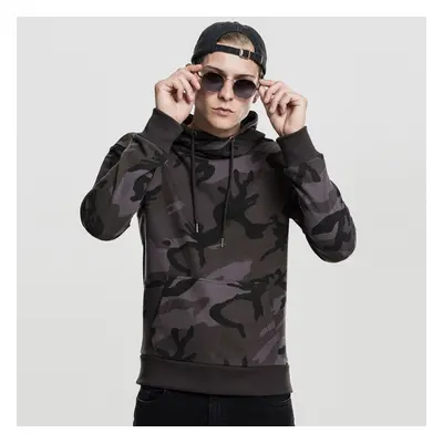 Pulóver Urban Classics High Neck Camo Hoody dark camo