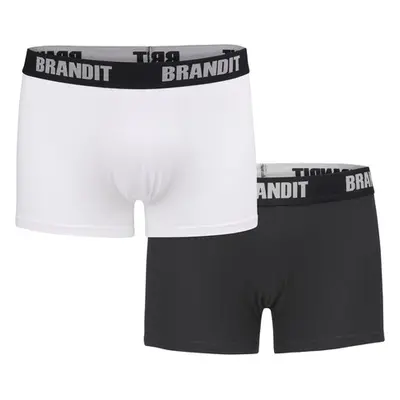 Brandit Boxershorts Logo 2er Pack wht/blk