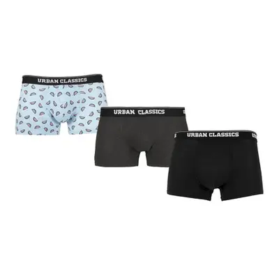 Urban Classics Boxer Shorts 3-Pack melon aop+cha+blk