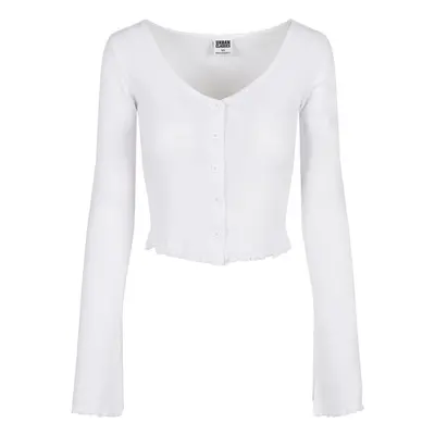 Urban Classics Ladies Cropped Rib Cardigan white