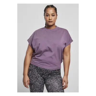 Urban Classics Ladies Short Pigment Dye Cut On Sleeve Tee duskviolet