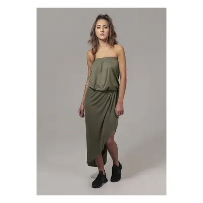 Urban Classics Ladies Viscose Bandeau Dress paleleaf