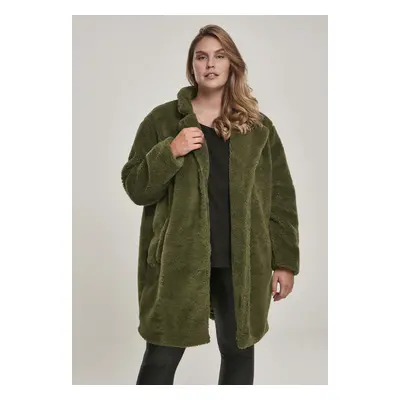 Urban Classics Ladies Oversized Sherpa Coat olive