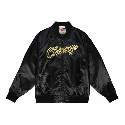 Mitchell & Ness Chicago Bulls Big Face 4.0 Satin Jacket black