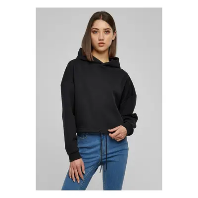 Urban Classics Ladies Cropped Oversized Hoodie black