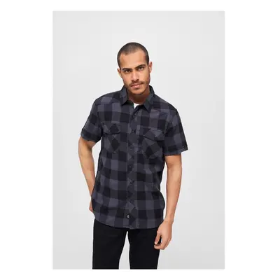 Brandit Checkshirt Halfsleeve black/grey