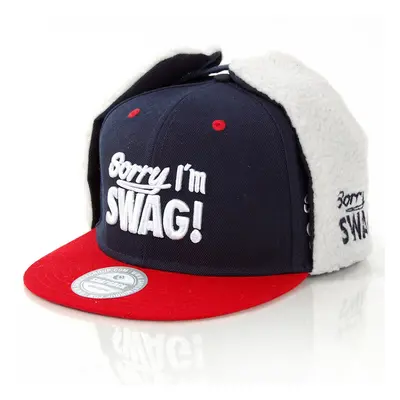 GangstaGroup Sorry I`m Swag! Dog Ear Winter Cap Navy Red