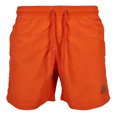 Urban Classics Block Swim Shorts rust orange