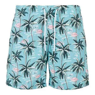 Urban Classics Pattern Swim Shorts tropical bird aop