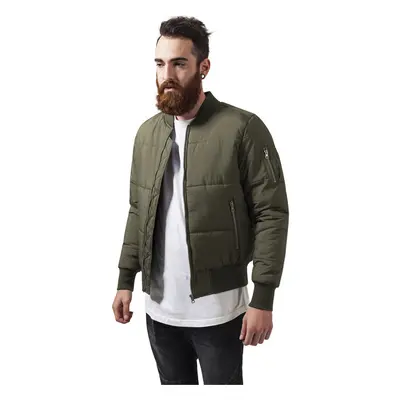 Urban Classics Basic Quilt Bomber Jacket olive