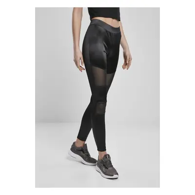 Urban Classics Ladies Shiny Tech Mesh Leggings black