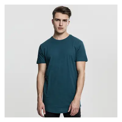 Férfi póló Urban Classics Shaped Long Tee teal