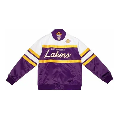 Mitchell & Ness Los Angeles Lakers Special Script Heavyweight Satin Jacket purple