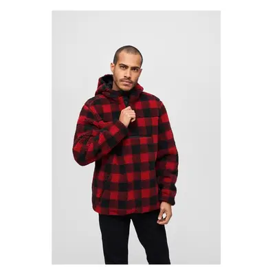 Brandit Teddyfleece Worker Pullover Jacket red/black