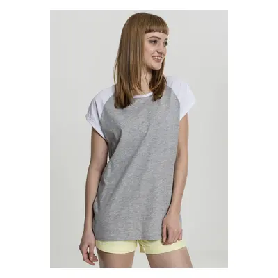 Urban Classics Ladies Contrast Raglan Tee grey/white