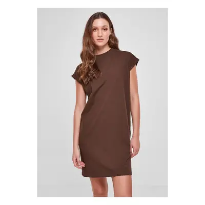 Urban Classics Ladies Turtle Extended Shoulder Dress brown