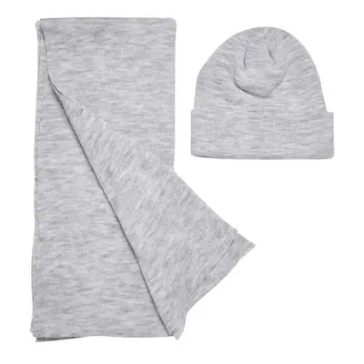 Urban Classics Recycled Basic Beanie and Scarf Set heathergrey