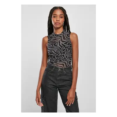 Urban Classics Ladies Sleeveless Mesh Body asphalt/black