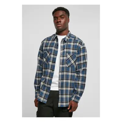 Urban Classics Lake Check Shirt darkblue/whitesand