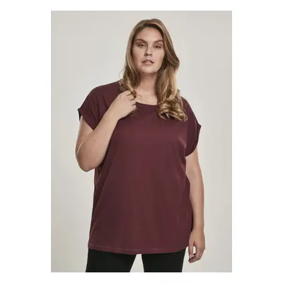 Urban Classics Ladies Extended Shoulder Tee redwine