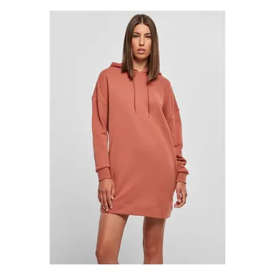 Urban Classics Ladies Organic Oversized Terry Hoody Dress terracotta