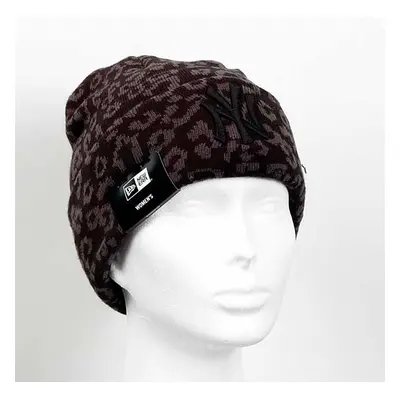 Téli Sapka New Era Womens MLB Leopard Cuff Knit Black