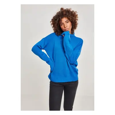 Urban Classics Ladies Oversize Turtleneck Sweater brightblue