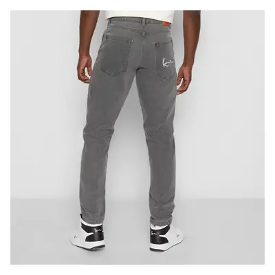 Nadrág Karl Kani Small Signature Baggy Five Pocket Deni light grey