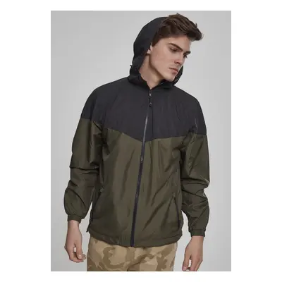 Urban Classics 2-Tone Tech Windrunner blk/darkolive