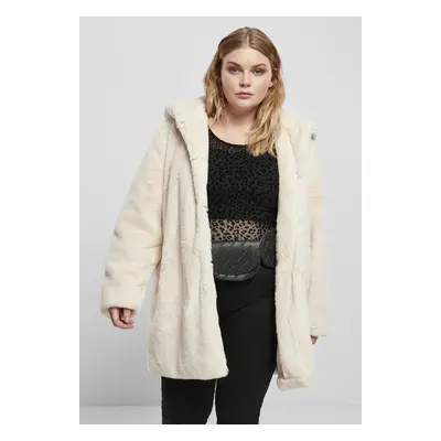 Urban Classics Ladies Hooded Teddy Coat offwhite