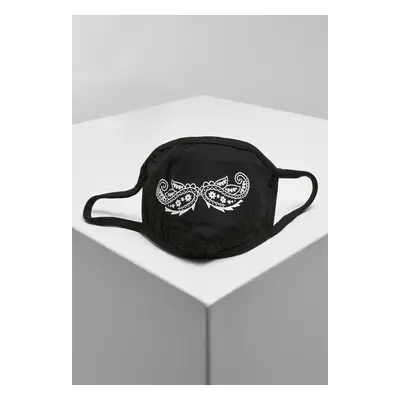 Mr. Tee Paisley Mustache Face Mask black