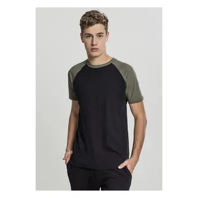 Urban Classics Raglan Contrast Tee blk/olive