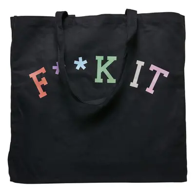 Mr. Tee Fuck It Oversize Canvas Tote Bag black