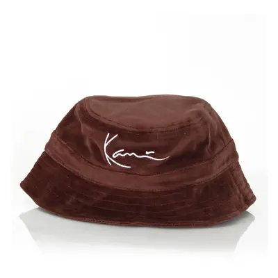 Karl Kani Velvet Bucket Hat Dark Brown