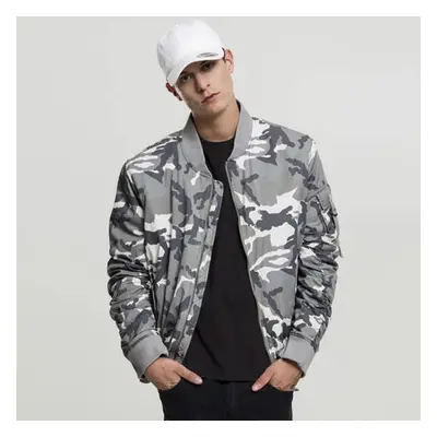 Bomber dzeki Urban Classics Vintage Camo Cotton Bomber Jacket snow camo