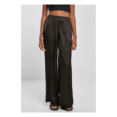 Urban Classics Ladies Satin Wide Leg Pants black